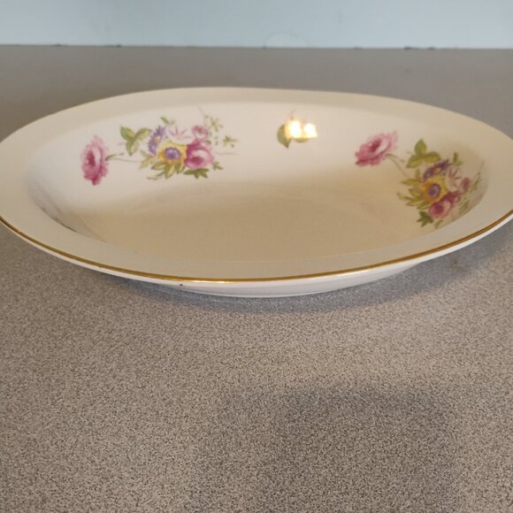 Salem China Vintage Floral Oval Serving Bowl - Picture 2 of 5